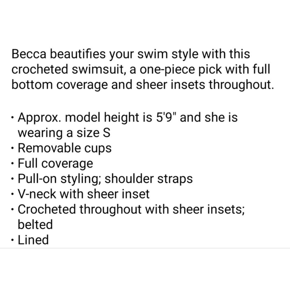 🔥BECCA Color Play Crochet Belted Swimsuit - Picture 4 of 10